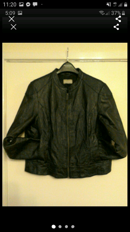 ladies leather jacket size 18
